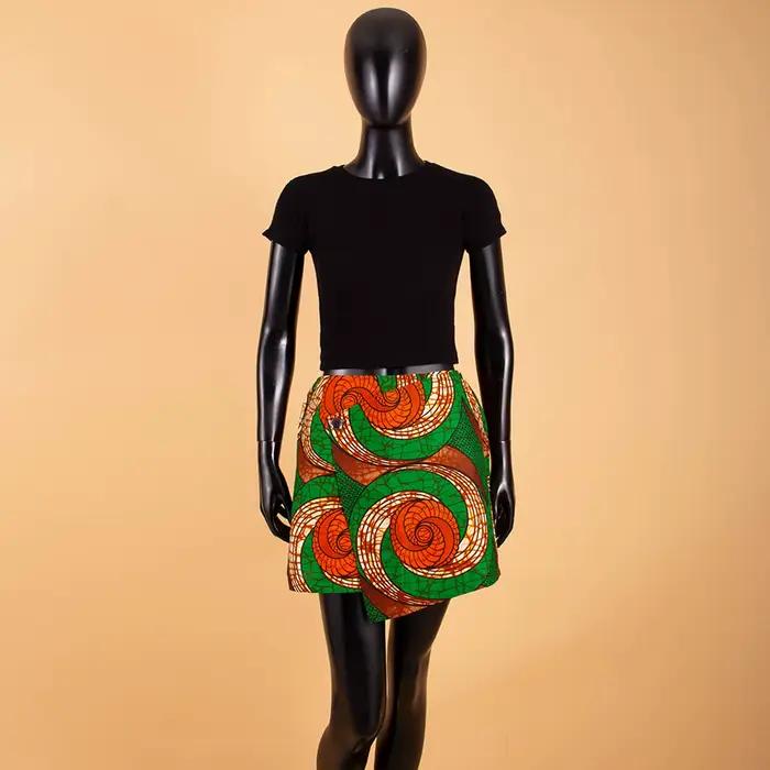 Africké potištěné mini sukně pro ženy