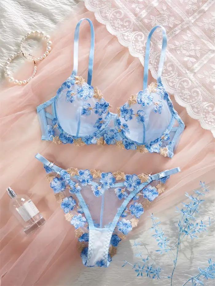 Lingerie Audacieuse pour Femmes, Sous-vêtements Sexy et Élégants, Ensembles de Soutien-gorge Magnifiques, Lingerie en Dentelle Douce, Sous-vêtements Féminins Ultra Fins