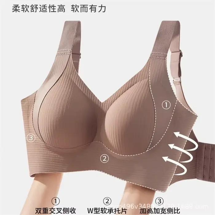 Soutiens-gorge Grande Taille M-8XL pour Femmes, Couvrance Totale, Effet Minimiseur, Anti-Affaissement, Lissage Latéral, Sans Armature, Soutien Sans Couture, Bande Large