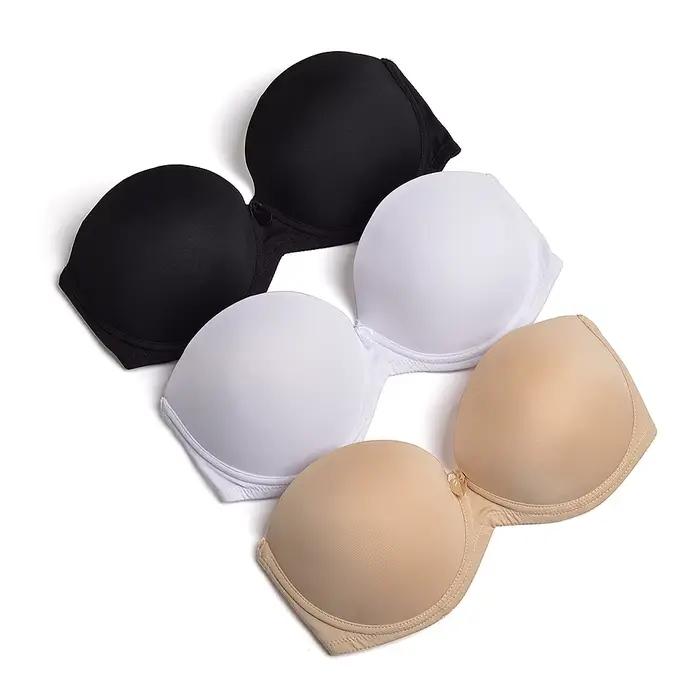 Yandw nouveaux soutiens-gorge de mariage pour femmes Multiway soutien-gorge Sexy Invisible dos clair licou cou Bralette Lingerie sans bretelles soutiens-gorge blanc pur