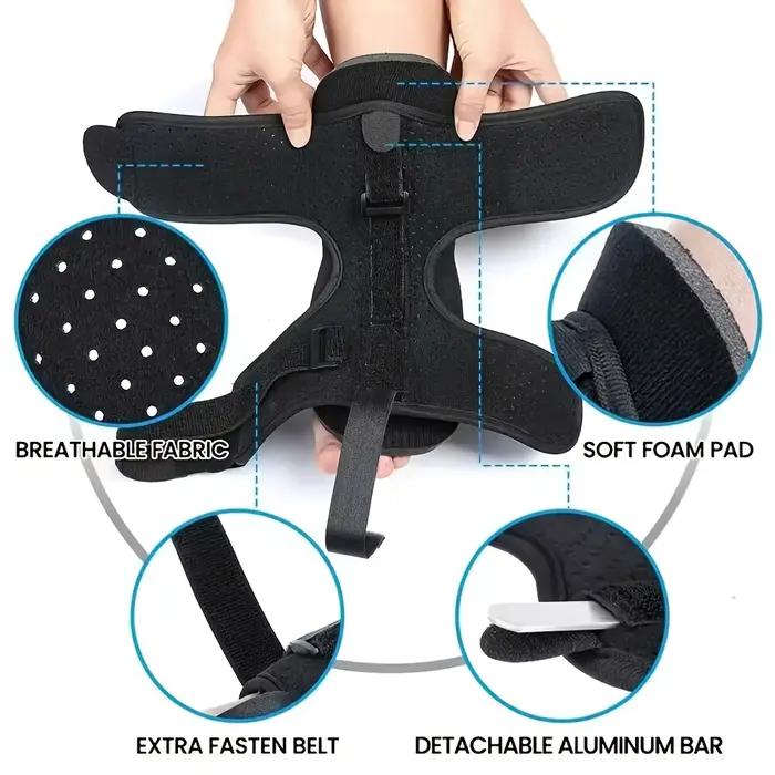 Attelle de nuit réglable pour fasciite plantaire, 1 pièce, orthèse de chute de pied, attelle de soutien, attelle de nuit, soulagement de la douleur