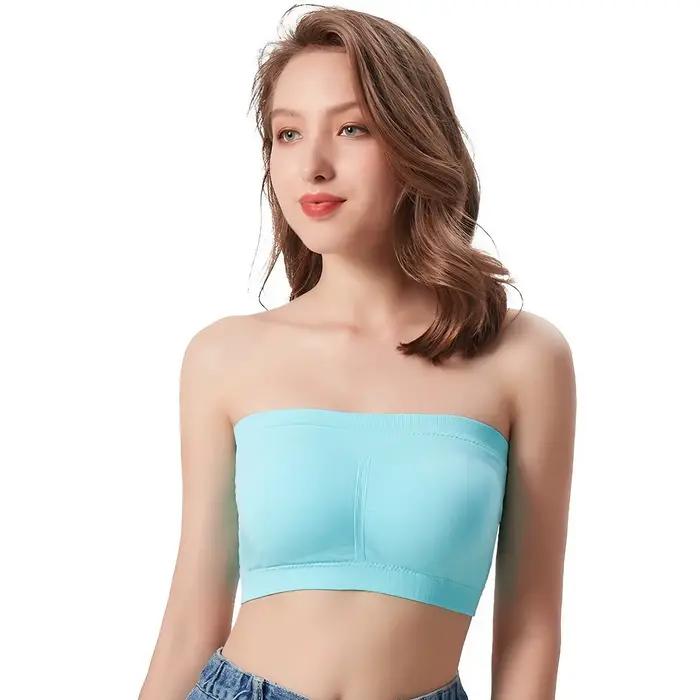 Bandeau Basique Sans Bretelles Invisible pour Couche de Base, Soutien-Gorge à Dos, Sous-Vêtement, 1 Pièce, ws04