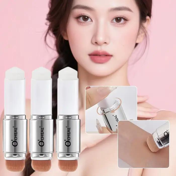 O'CHEAL – bâton de fond de teint à changement de température, couverture du visage, imperfections, Pores, Double tête, crème de fond de teint mate
