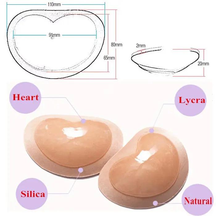 1 Paire de Soutiens-Gorge Adhésifs Push-Up avec Éponges Épaisses, Coussinets Améliorateurs de Poitrine en Silicone Amovibles, Soutien-Gorge Invisible pour Maillot de Bain