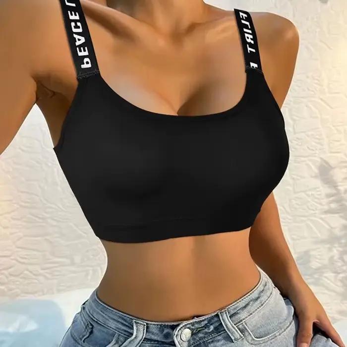 Soutien-gorge push-up respirant et sexy sans couture pour femme, haut sportif à fort impact pour gym, fitness et yoga