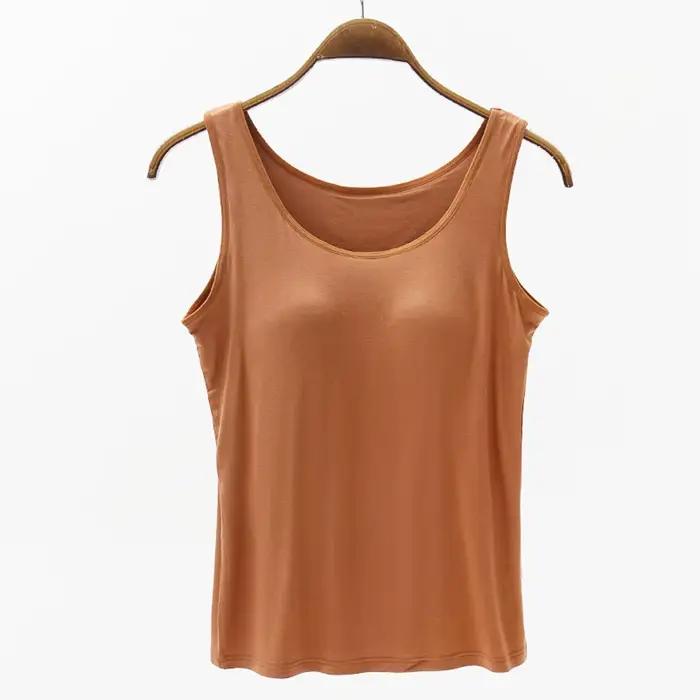 Casual Femmes Soutien-Gorge Précieux Y-Avec Coussinets De Tasse À Cinq Doigts Spaghetti Cami Top GlaFemale Camisole Avec Soutien-Gorge Intégré Push Up S-3XL