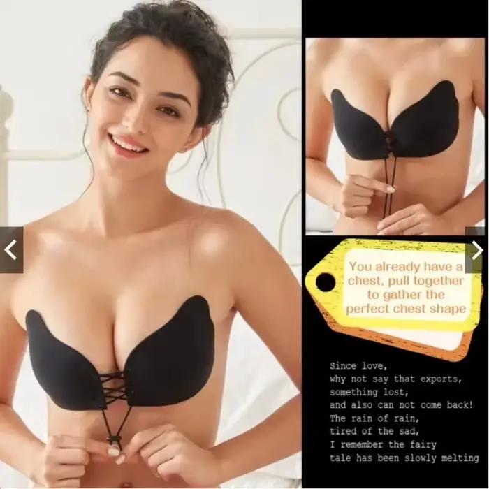 Soutien-gorge adhésif invisible en silicone, demi-double, réglable, respirant, réutilisable, pour un effet liftant et de maintien des seins