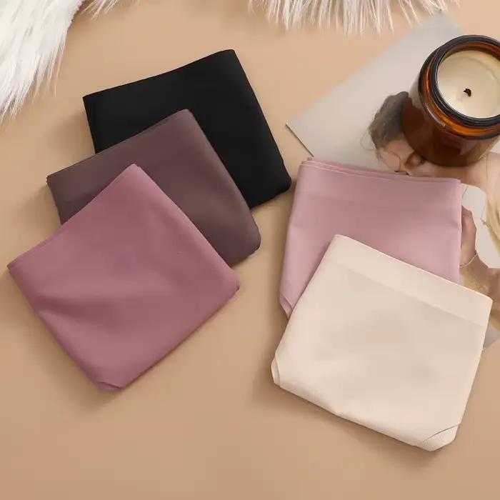 5 pièces culottes sans couture pour femmes culotte brésilienne Sexy femme taille basse couleur unie slips confortable Invisible respirant Lingerie