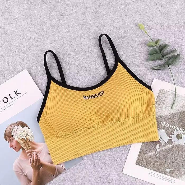 Nouveau soutien-gorge de sport pour femmes, crop top sexy pour la gym, sous-vêtements en coton doux et confortables, brassière tube pour femmes et jeunes filles
