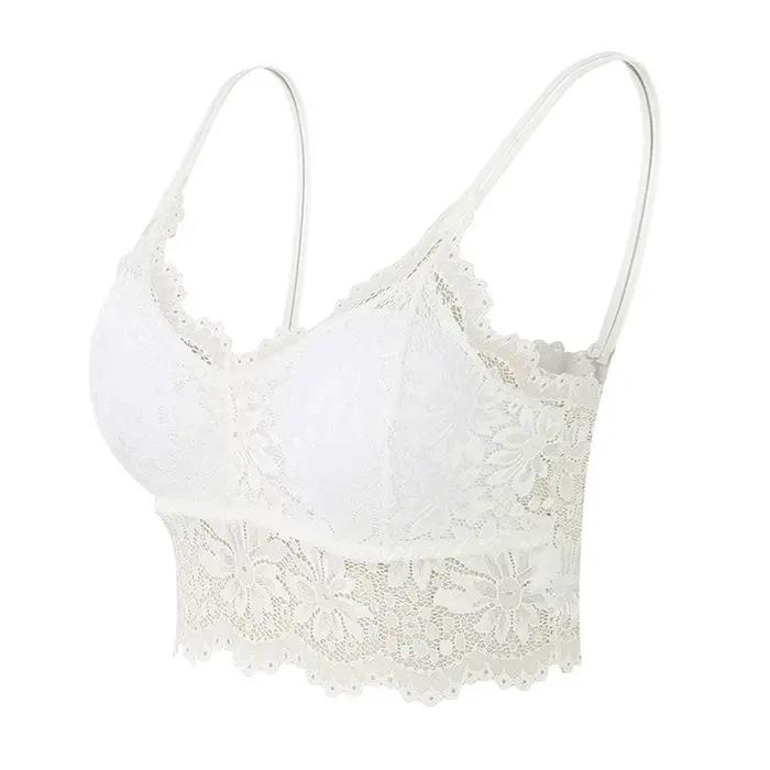 Soutien-gorge Sexy en dentelle florale pour femmes, Bralette rembourrée, Push Up, Lingerie fine, à la mode, sans fil, sous-vêtements Camis