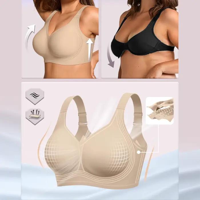 Soutien-gorge Grande Taille Ultra Doux et Sans Coutures - Couverture Complète, Maintien et Lifting, Lisse les Graisses du Dos, Anti-Affaissement, Sans Armatures