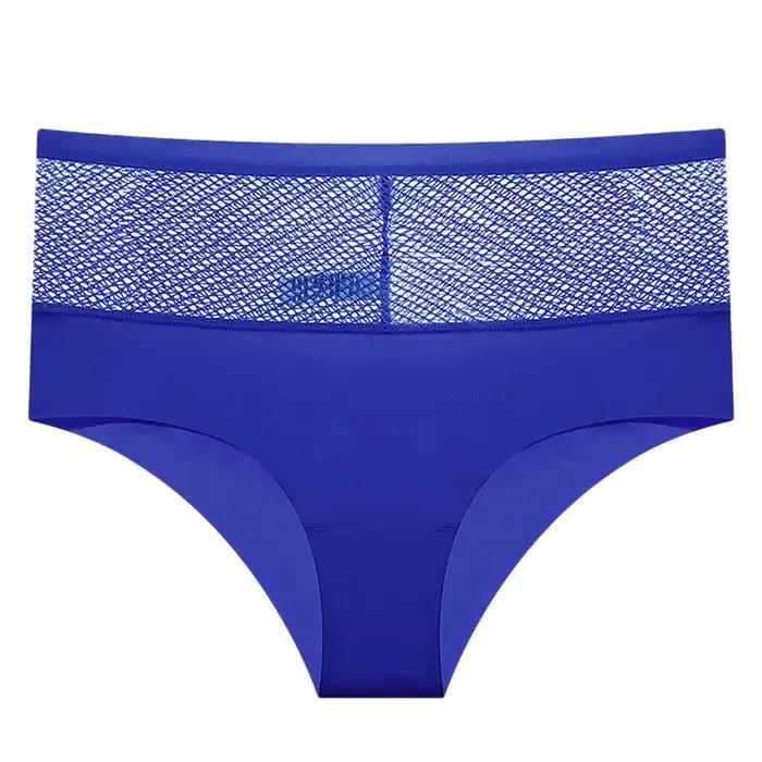 Culottes sexy pour femmes, lingerie en dentelle résille transparente, culottes taille haute évidées, lingerie sexy, slips pour femmes