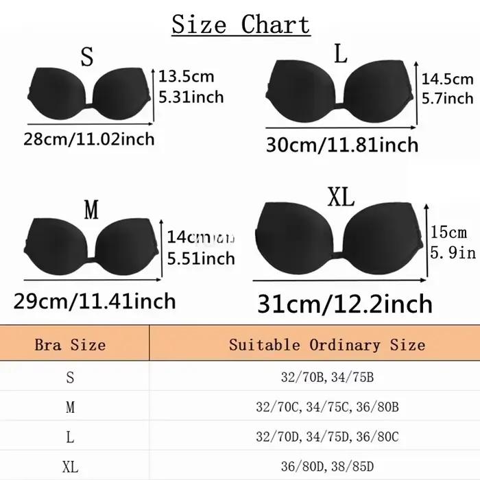 Soutien-gorge push-up multi-positions sans dos - Bralette invisible avec bretelles transparentes amovibles pour mariée, tenue de soirée, lingerie sexy