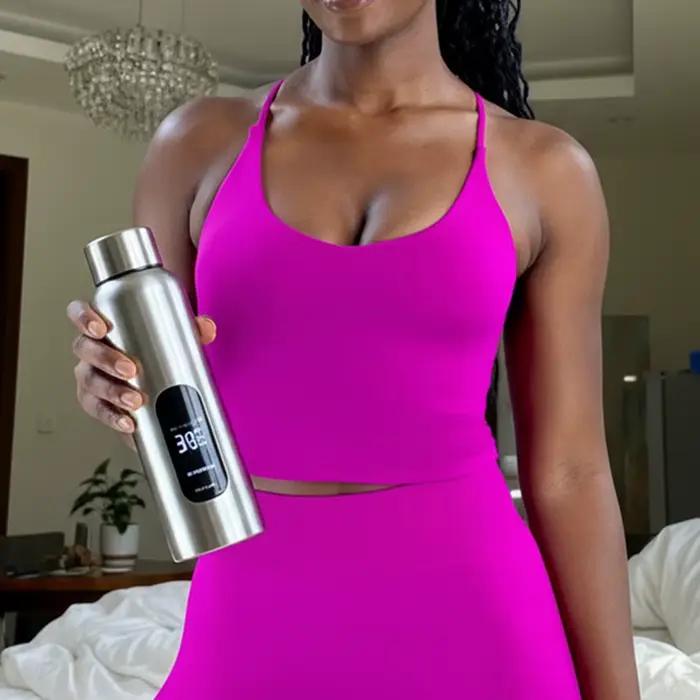 Nologo DRODrdfnamic Top de sport à bretelles Orchid Cross Back Straps, sans couture, avec soutien-gorge intégré et coussinets amovibles XP157