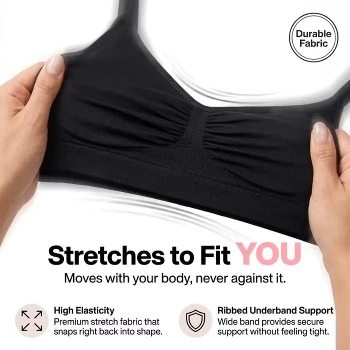 Soutien-gorge sans couture à bretelles réglables, couvrant entièrement la poitrine, sans armatures, push-up, pour femme, confortable et sculptant