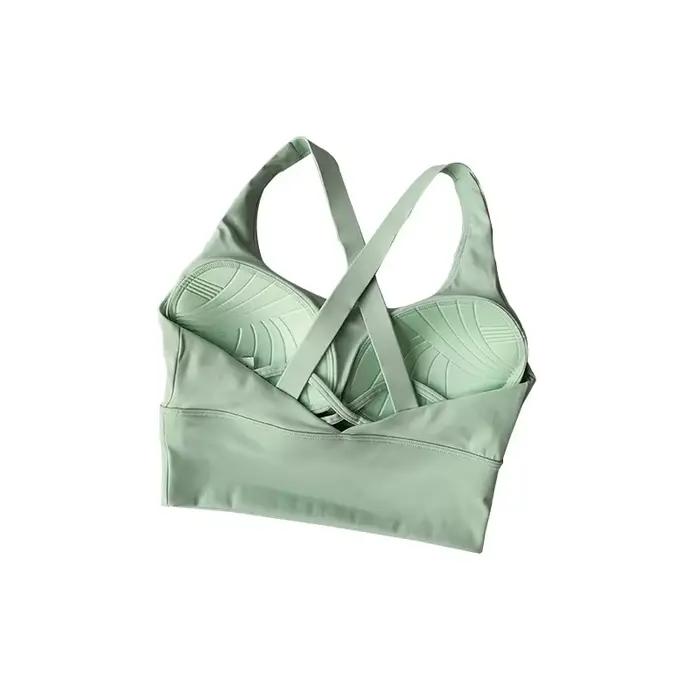 Soutien-gorge de sport tout-en-un, Collection de seins, haute intensité, professionnel, résistant aux chocs, pour course à pied, Yoga, Fitness, tissu d'été