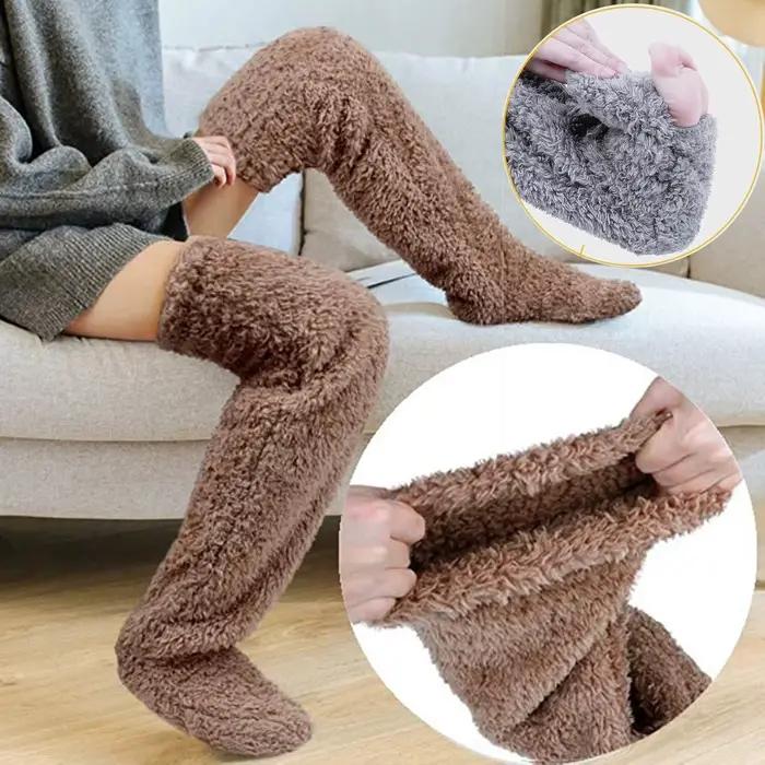 Bas de pieds chauds d'hiver pour femmes et hommes, lit multifonctionnel, sommeil avec couette, vieilles jambes froides, chaussettes de sommeil chaudes, réchauffement des pieds