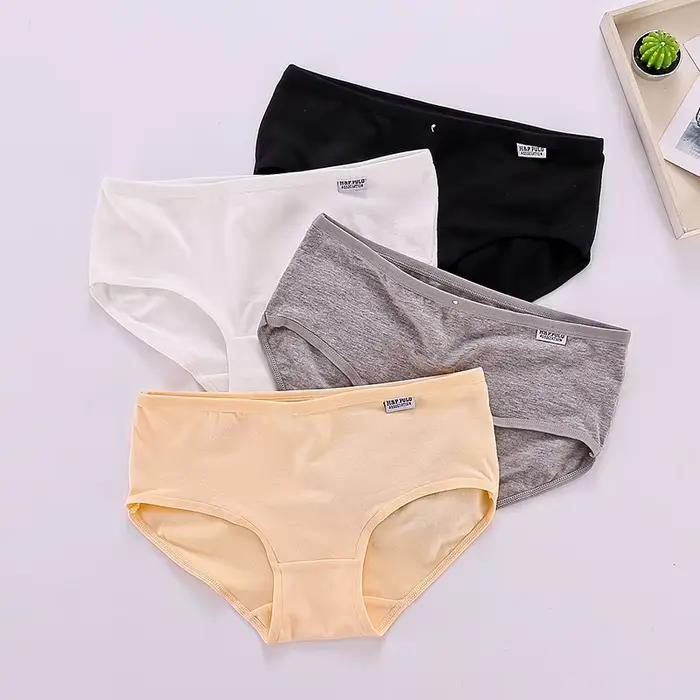 Culotte femme pur coton caleçon confortable Simple solide couleur bonbon sous-vêtements dames doux pour la peau L-XXL slips
